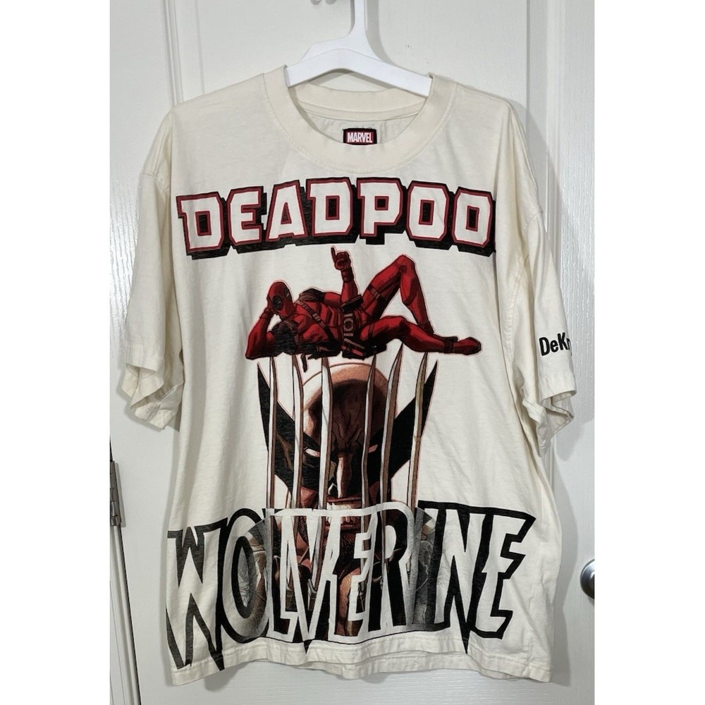 DeKryptic Deadpool Wolverine Mutant Mech Madness Shirt Mens 2XL Marvel Oversized